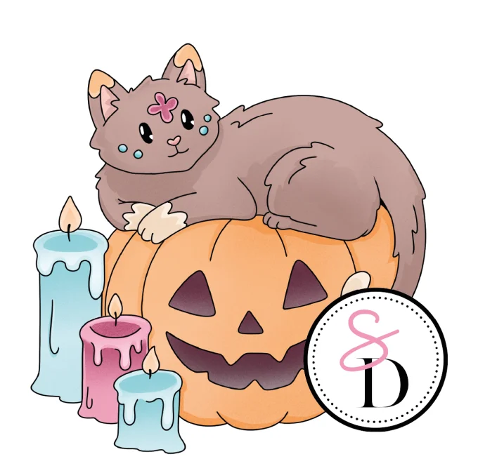 Tampon caoutchouc - Chat ensorcelé – Frissons Mexicains