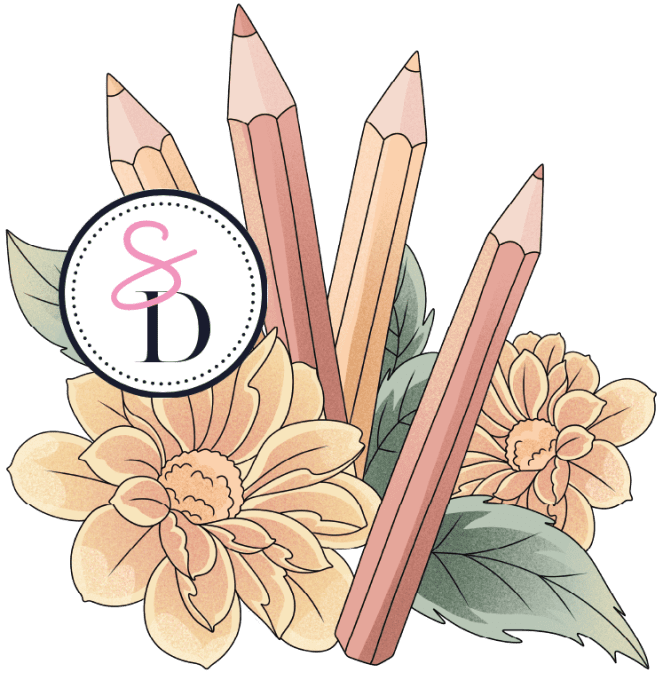 Tampon caoutchouc – CRAYONS EN FLEURS – Au pays des artistes