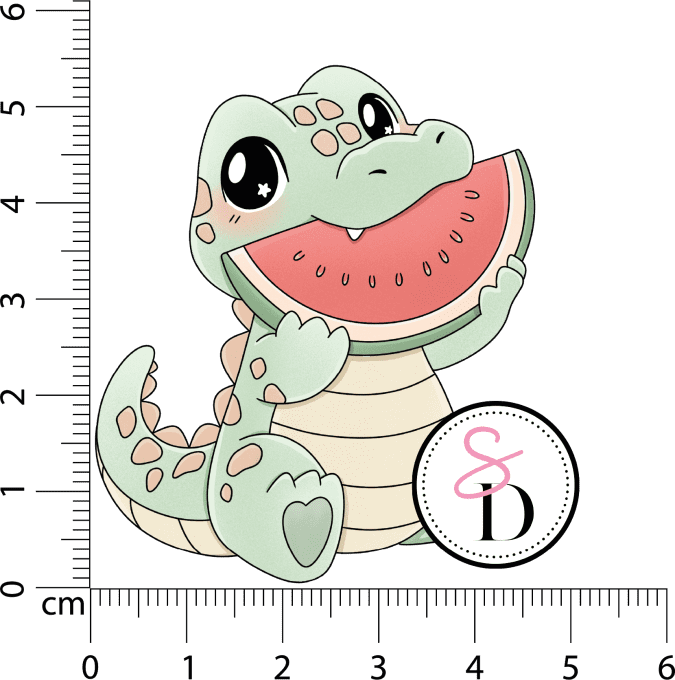 Tampon Caoutchouc – Crocodile Gourmand – Un Air Marin