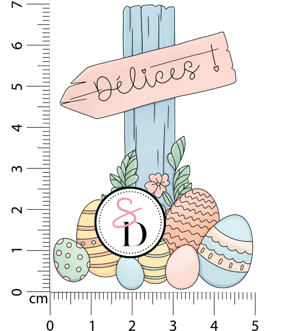 Tampon caoutchouc - Direction les délices - Les trésors de Pâques | Nouvelle récolte