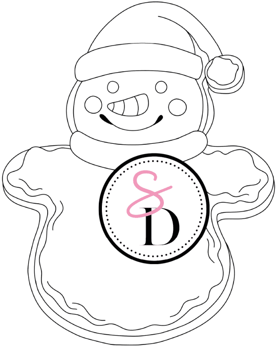 Tampon caoutchouc – Bonhomme de Neige en pain d'épice – Douceurs d’hiver