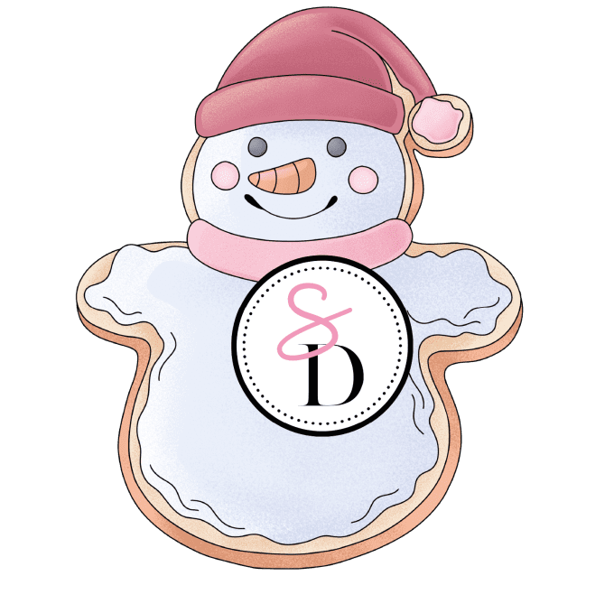 Tampon caoutchouc – Bonhomme de Neige en pain d'épice – Douceurs d’hiver