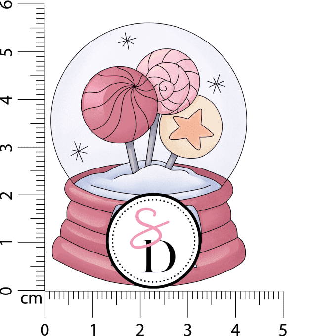 Tampon caoutchouc – Boule à Neige Sucrée – Douceurs d’hiver