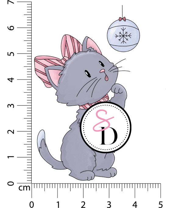 Tampon caoutchouc – Chat Curieux – Douceurs d’hiver