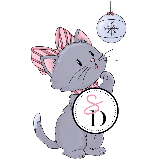 Tampon caoutchouc – Chat Curieux – Douceurs d’hiver