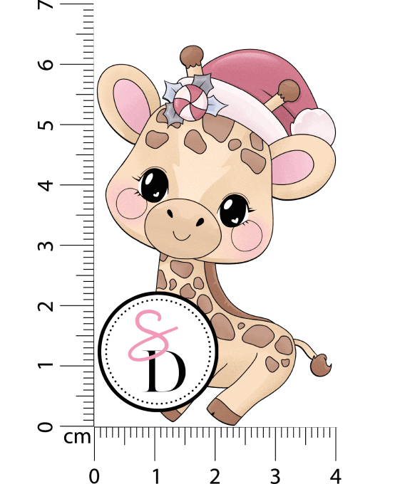 Tampon caoutchouc – Girafe Gourmande – Douceurs d’hiver