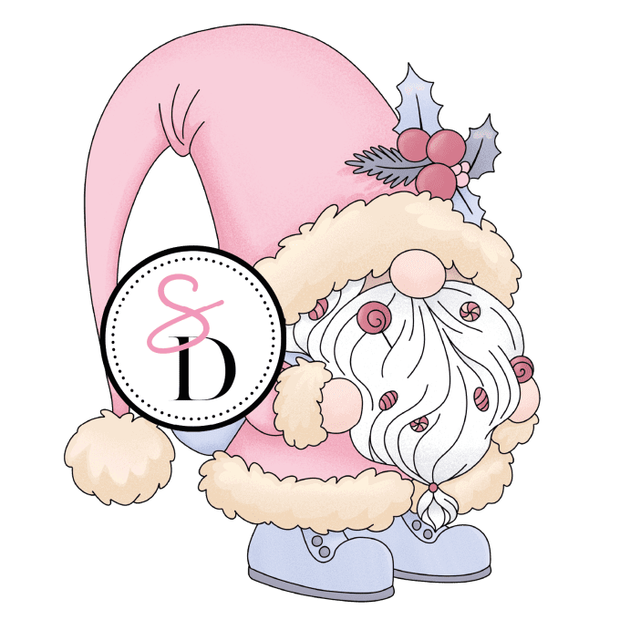 Tampon caoutchouc – Gnome gourmand de Noël – Douceurs d’hiver 