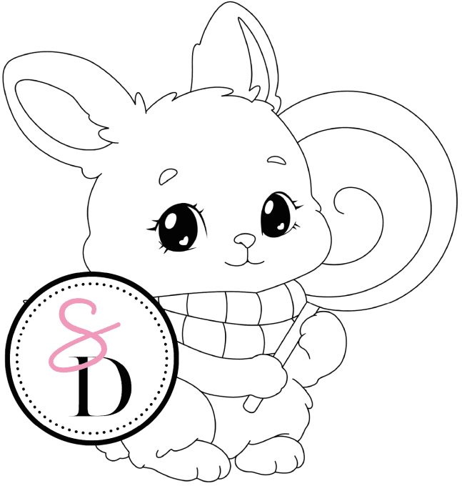 Tampon caoutchouc – Lapine Gourmande – Douceurs d’hiver