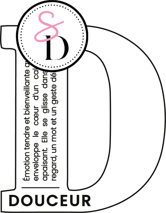 Tampon caoutchouc – Lettre Définition D : Douceur – Douceurs d’hiver