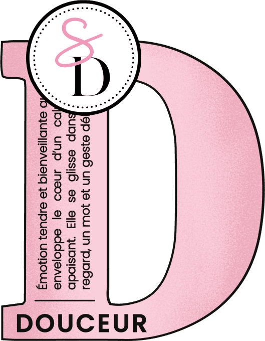 Tampon caoutchouc – Lettre Définition D : Douceur – Douceurs d’hiver