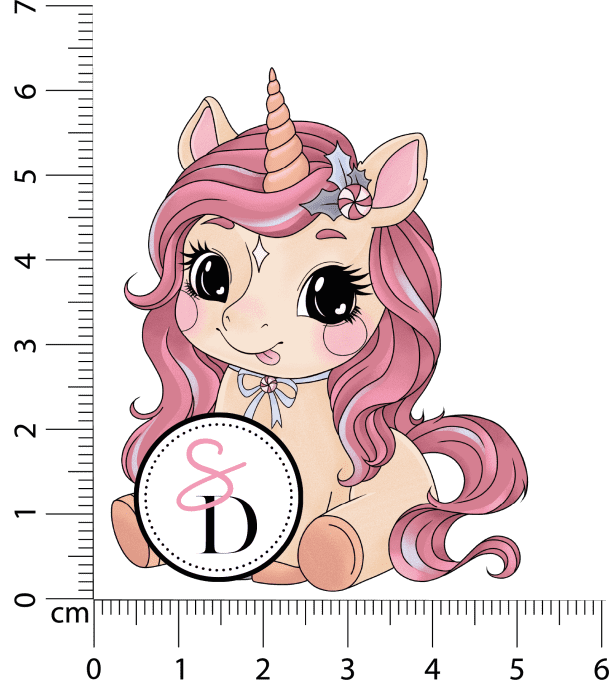 Tampon caoutchouc – Licorne gourmande de Noël – Douceurs d’hiver 