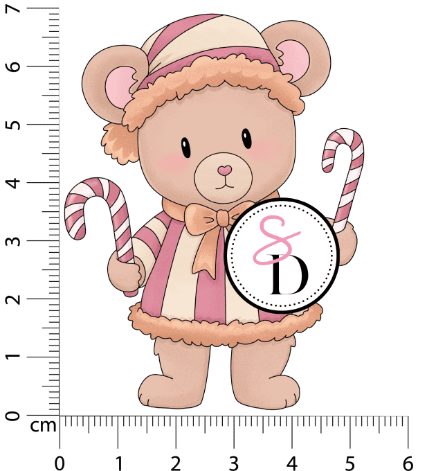 Tampon caoutchouc – Ourson Sucré – Douceurs d’hiver 