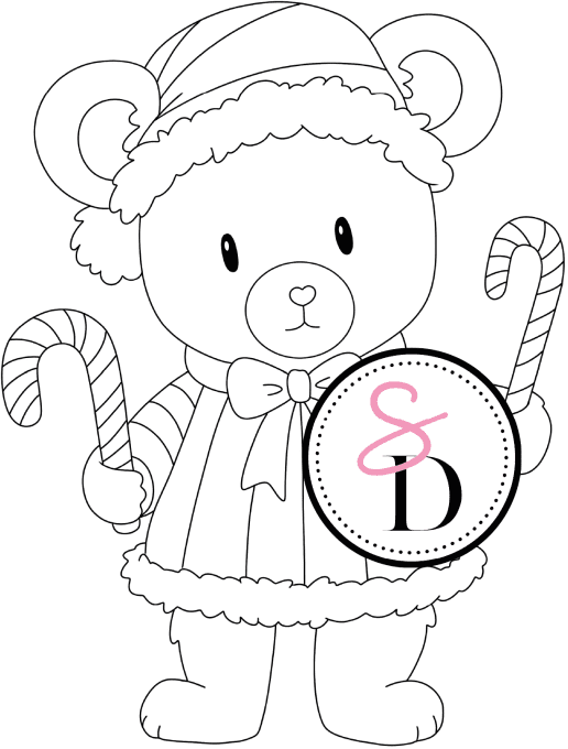 Tampon caoutchouc – Ourson Sucré – Douceurs d’hiver 