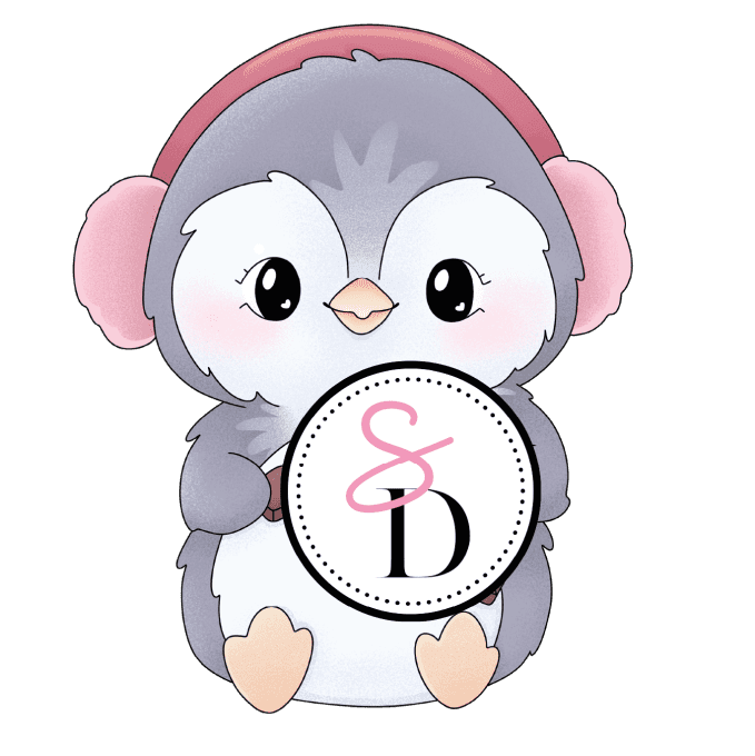 Tampon caoutchouc –  Pingouin Gourmand – Douceurs d’hiver