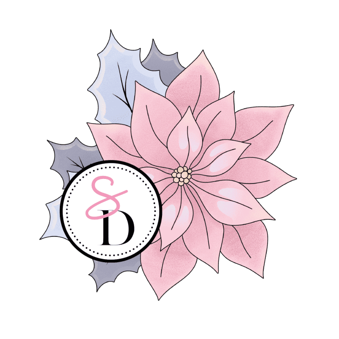 Tampon caoutchouc – Poinsettia – Douceurs d’hiver  