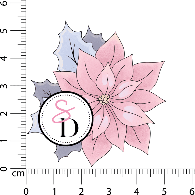 Tampon caoutchouc – Poinsettia – Douceurs d’hiver  