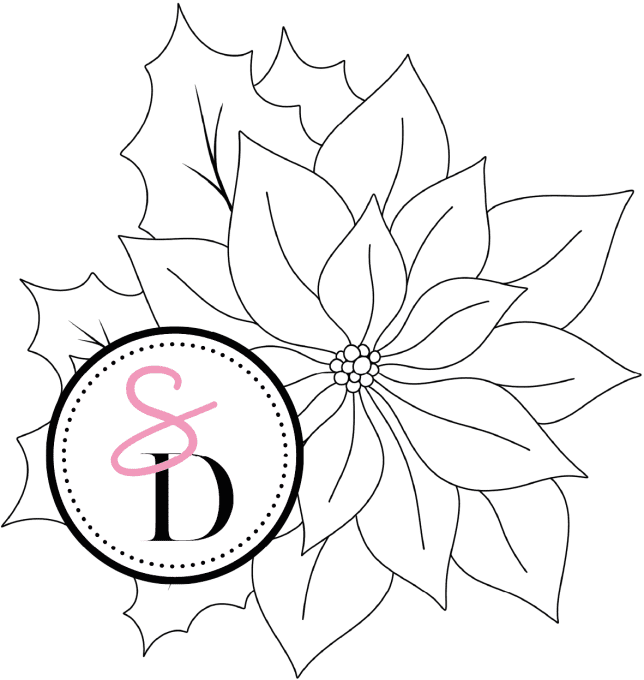 Tampon caoutchouc – Poinsettia – Douceurs d’hiver  