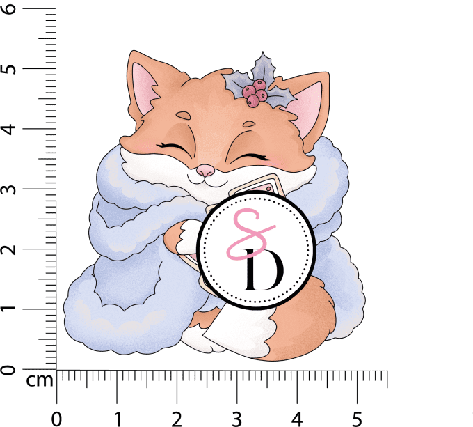 Tampon caoutchouc – Renard Gourmand – Douceurs d’hiver