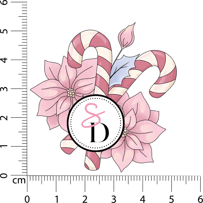 Tampon caoutchouc –  Sucres d'Orges fleuris – Douceurs d’hiver