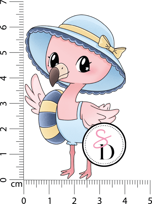 Tampon Caoutchouc – Flamant-Rose Estival – Un Air Marin
