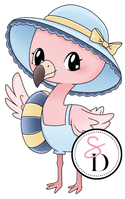 Tampon Caoutchouc – Flamant-Rose Estival – Un Air Marin