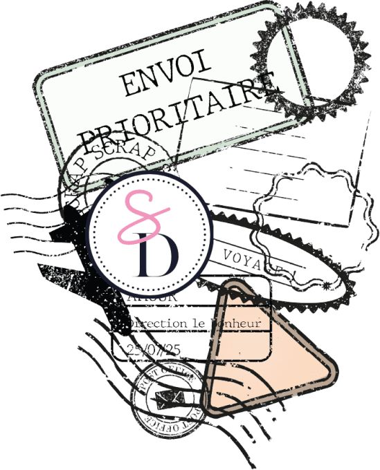 Tampon caoutchouc - FOND GRUNGE ENVOI PRIORITAIRE - Carnet de Bord