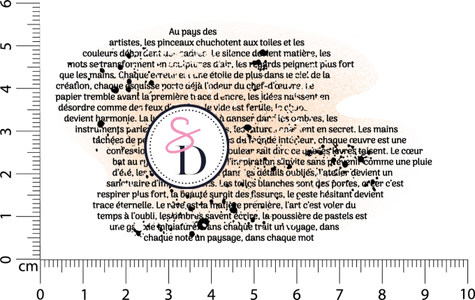 Tampon caoutchouc – FOND TEXTE GRUNGE – Au pays des artistes