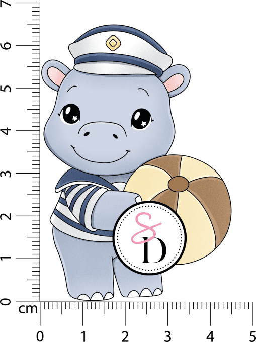 Tampon Caoutchouc – Hippopotame Estival – Un Air Marin