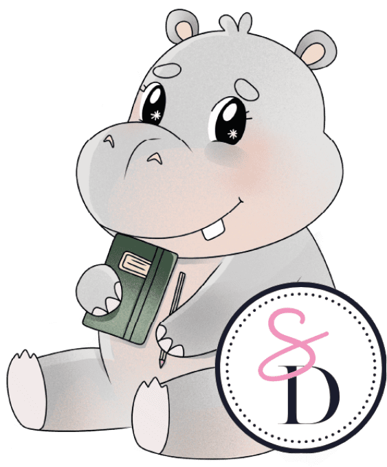 Tampon caoutchouc – HIPPOPOTAME STUDIEUX – Au pays des artistes