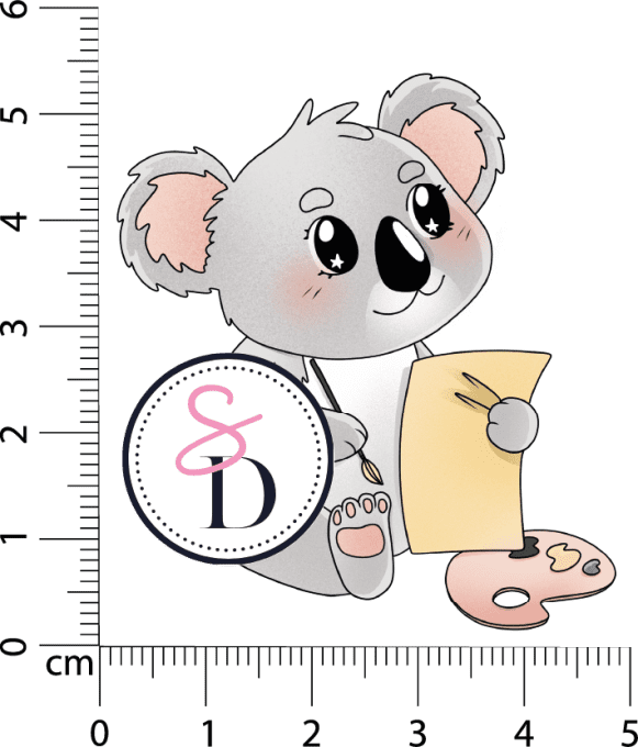 Tampon caoutchouc – KOALA ARTISTE – Au pays des artistes