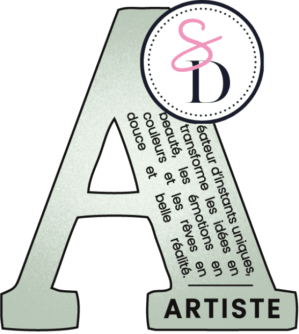 Tampon caoutchouc – LETTRE DÉFINITION A : ARTISTE – Au pays des artistes
