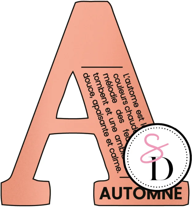 Tampon caoutchouc - Lettre définition A : Automne – Au cœur de la forêt