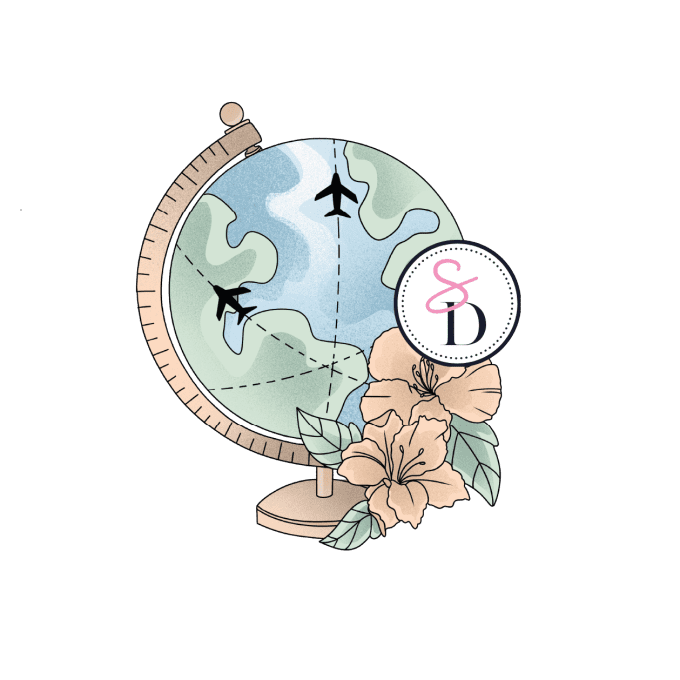 Tampon caoutchouc - MAPPEMONDE FLEURIE - Carnet de Bord