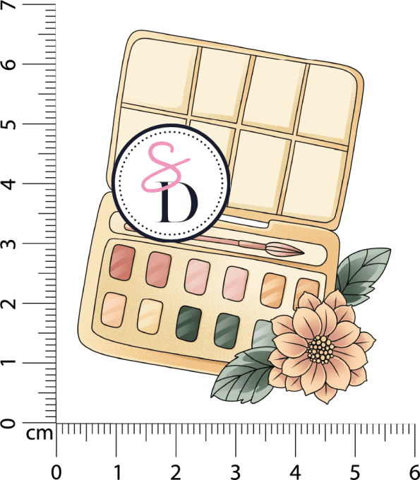 Tampon caoutchouc – PALETTE D'AQUARELLE – Au pays des artistes