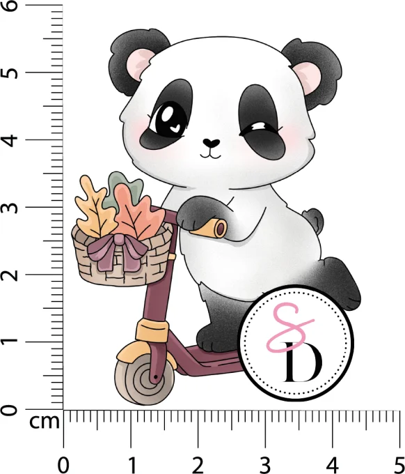 Tampon Caoutchouc – Panda en balade – Au cœur de la forêt