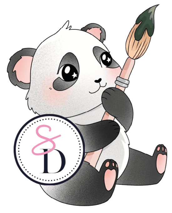 Tampon caoutchouc – PANDA PEINTRE – Au pays des artistes