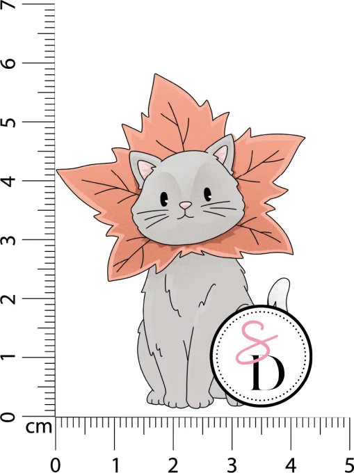 Tampon Caoutchouc – Petit chat d’automne – Au cœur de la forêt