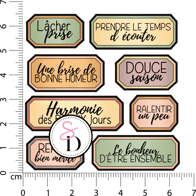 Tampon caoutchouc – Set d'étiquette - Rêverie Bohémienne