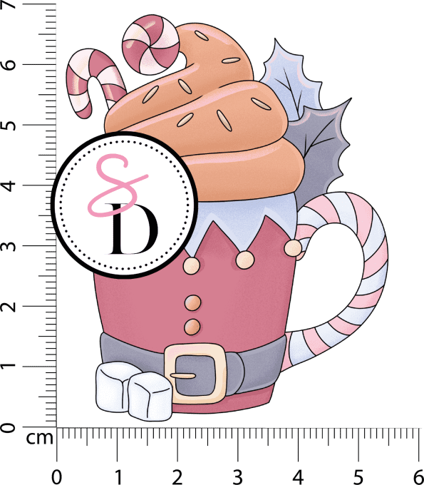 Tampon caoutchouc – Tasse lutin  – Douceurs d’hiver 