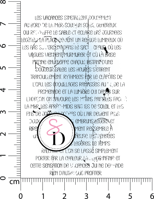 Tampon Caoutchouc – Fond texte grunge – Un Air Marin
