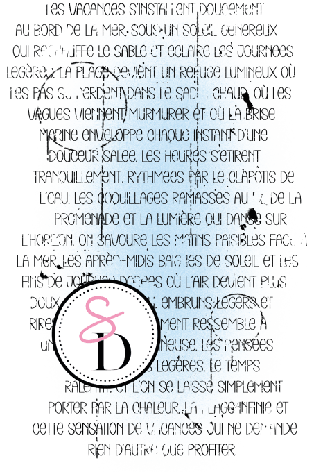 Tampon Caoutchouc – Fond texte grunge – Un Air Marin