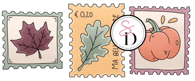 Tampon Caoutchouc – Trio de timbres automnaux – Au cœur de la forêt