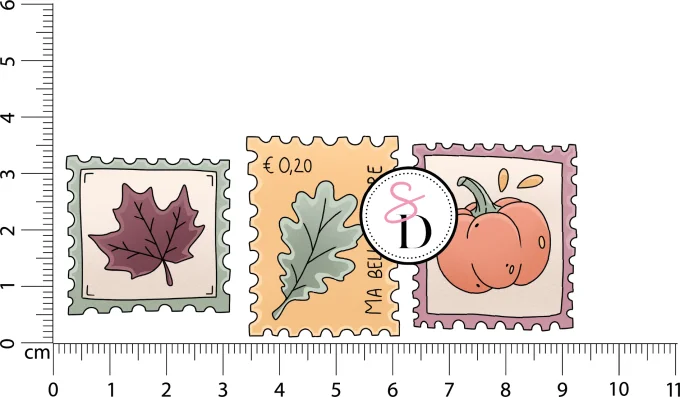 Tampon Caoutchouc – Trio de timbres automnaux – Au cœur de la forêt