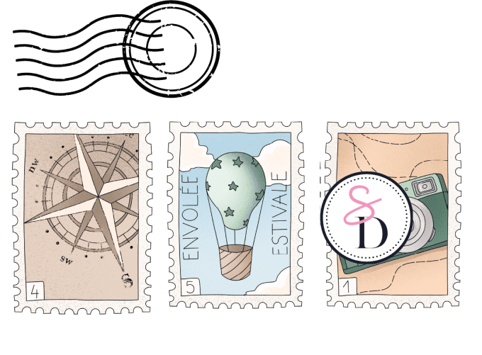 Tampons caoutchouc - TRIO DE TIMBRES - Carnet de Bord