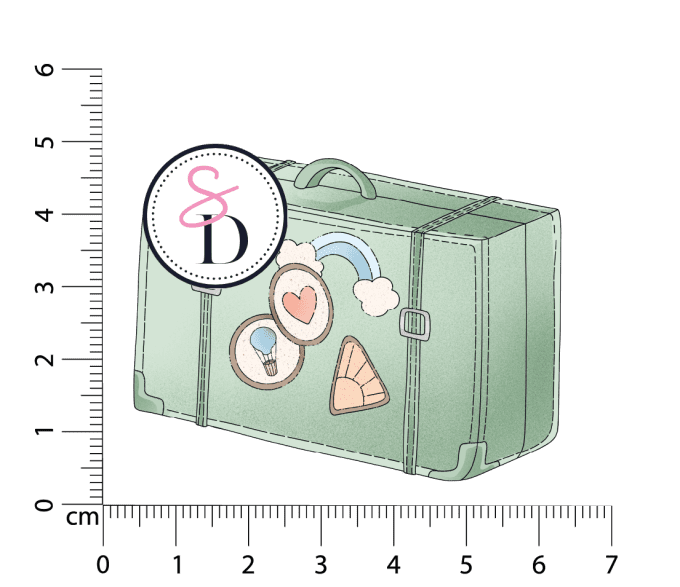 Tampon caoutchouc - VALISE VINTAGE - Carnet de Bord