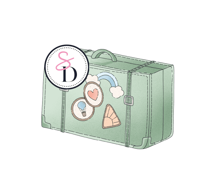 Tampon caoutchouc - VALISE VINTAGE - Carnet de Bord