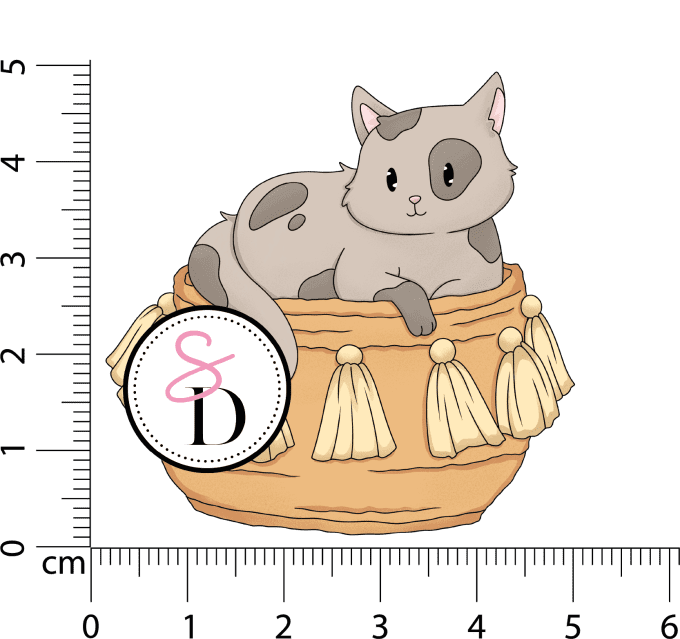 Tampon caoutchouc - Chat tranquille - Rêverie Bohémienne