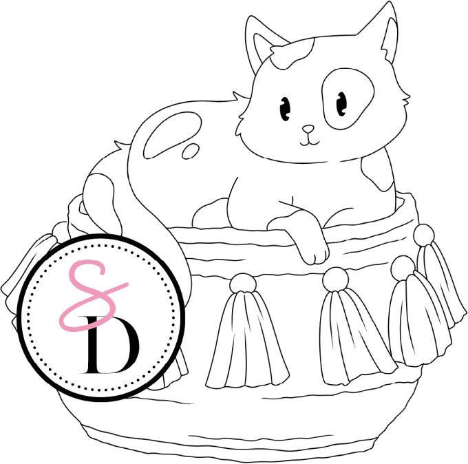 Tampon caoutchouc - Chat tranquille - Rêverie Bohémienne