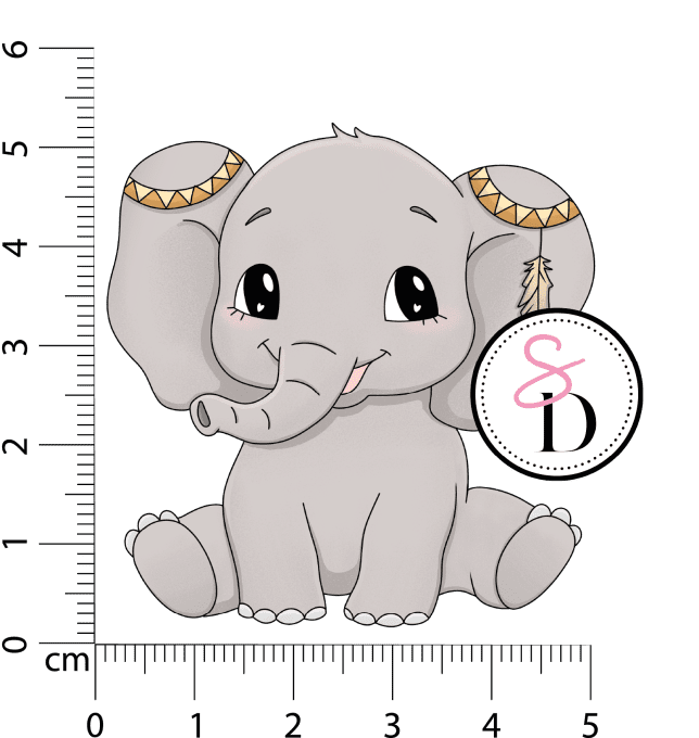 Tampon caoutchouc - Éléphant bohémien - Rêverie Bohémienne