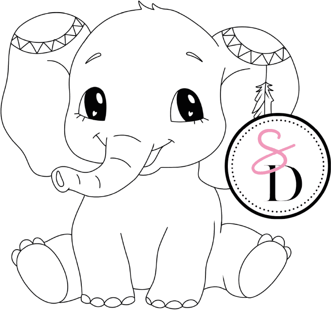 Tampon caoutchouc - Éléphant bohémien - Rêverie Bohémienne